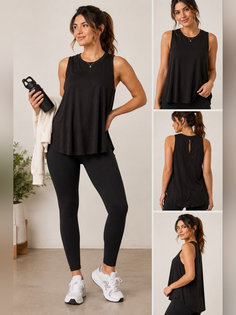 ✨ Halogen Black Swing Tank Top Small✨